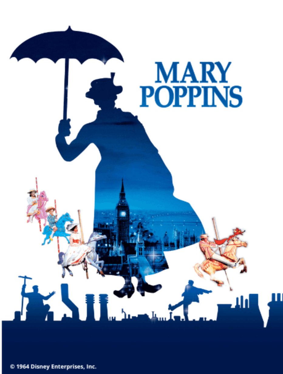 affiche du film mary poppins