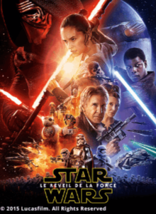 affiche du film Star Wars : Episode VII - Le réveil de la force (disney)